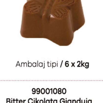 Elit Bitter Gianduja Dolgulu Mini Kalp 6x2 Kg