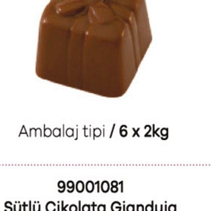 Elit Sütlü Gianduja Dolgulu Mini Kalp 6x2 Kg